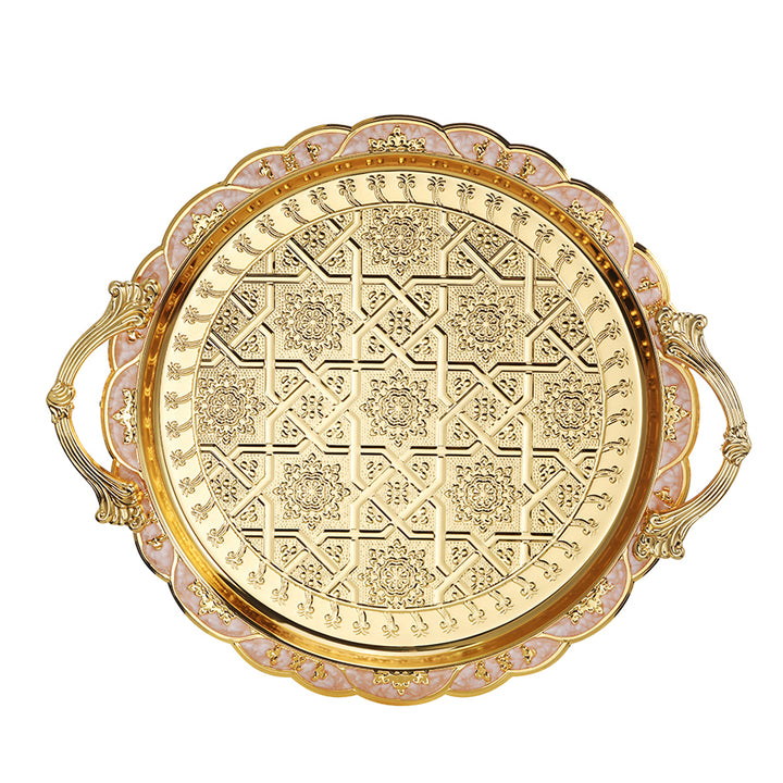 Gold Colored Plate 16 Inch with Twin Handles - view 2