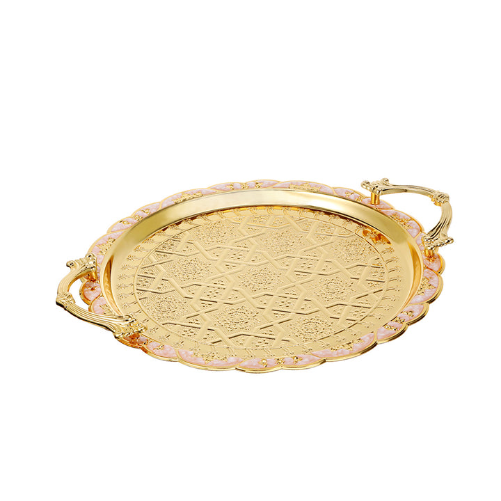 Gold Colored Plate 16 Inch with Twin Handles