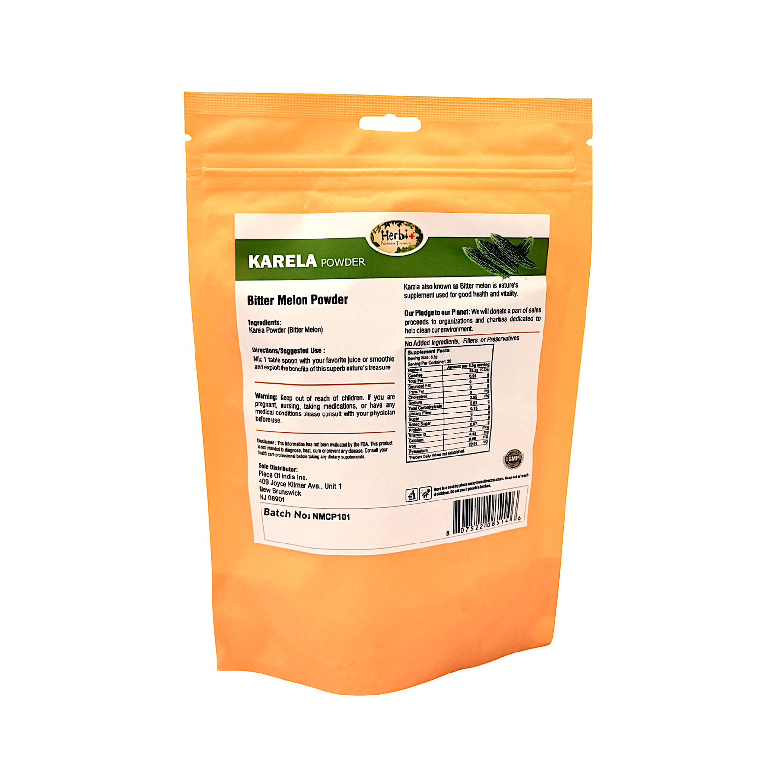 Herbi Plus Karela Powder Sugar Control Supplement - view 2