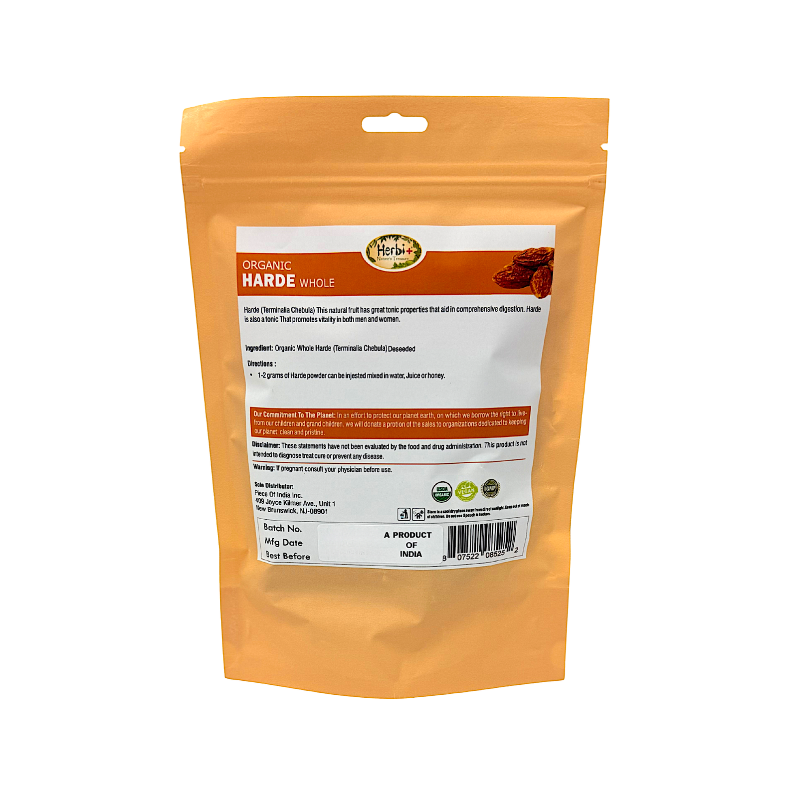 Herbi+ Organic Harde (Terminalia chebula) 3.53 oz - view 2