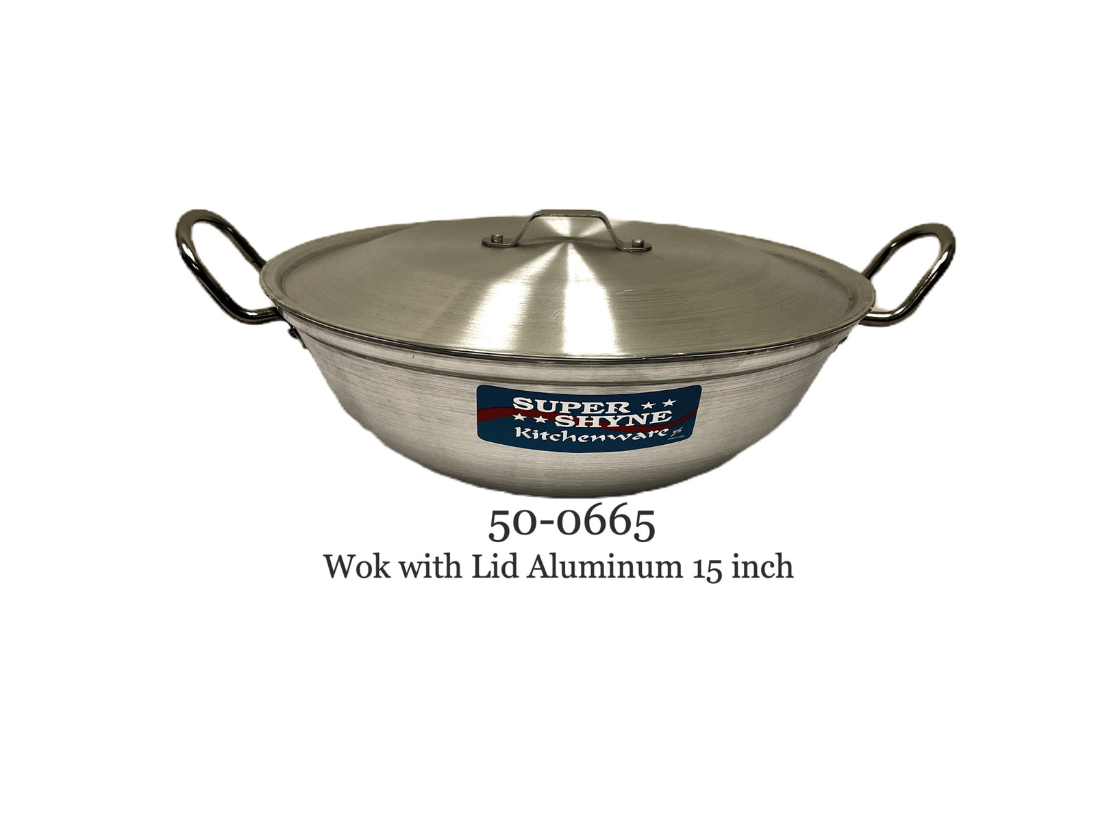 Aluminum Kadai (wok) 16.5 Inch Across W Lid