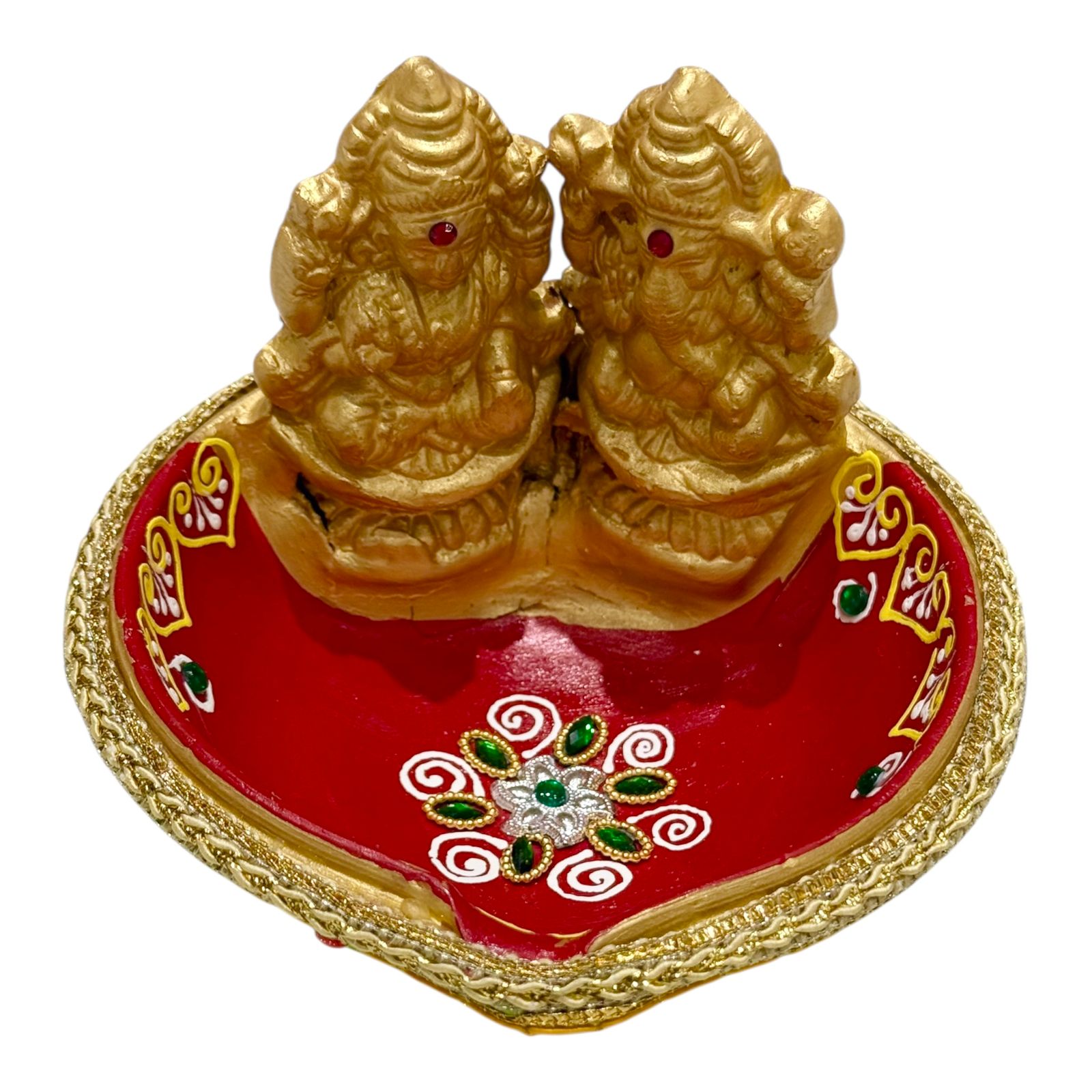 Clay Bowl Laxmi Ganesh Diya - view 2