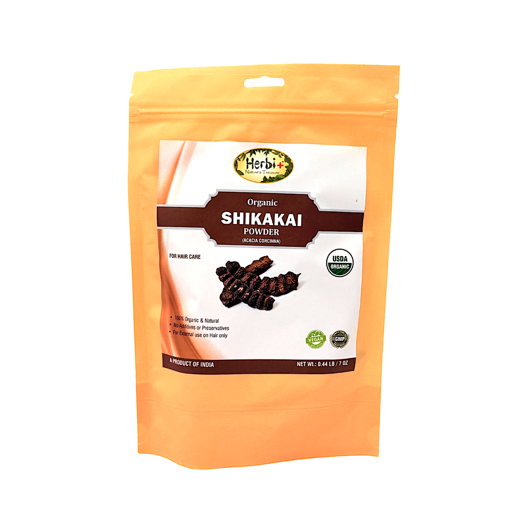 Organic Herbi Plus Shikakai Powder for Hair 200 g 7 oz